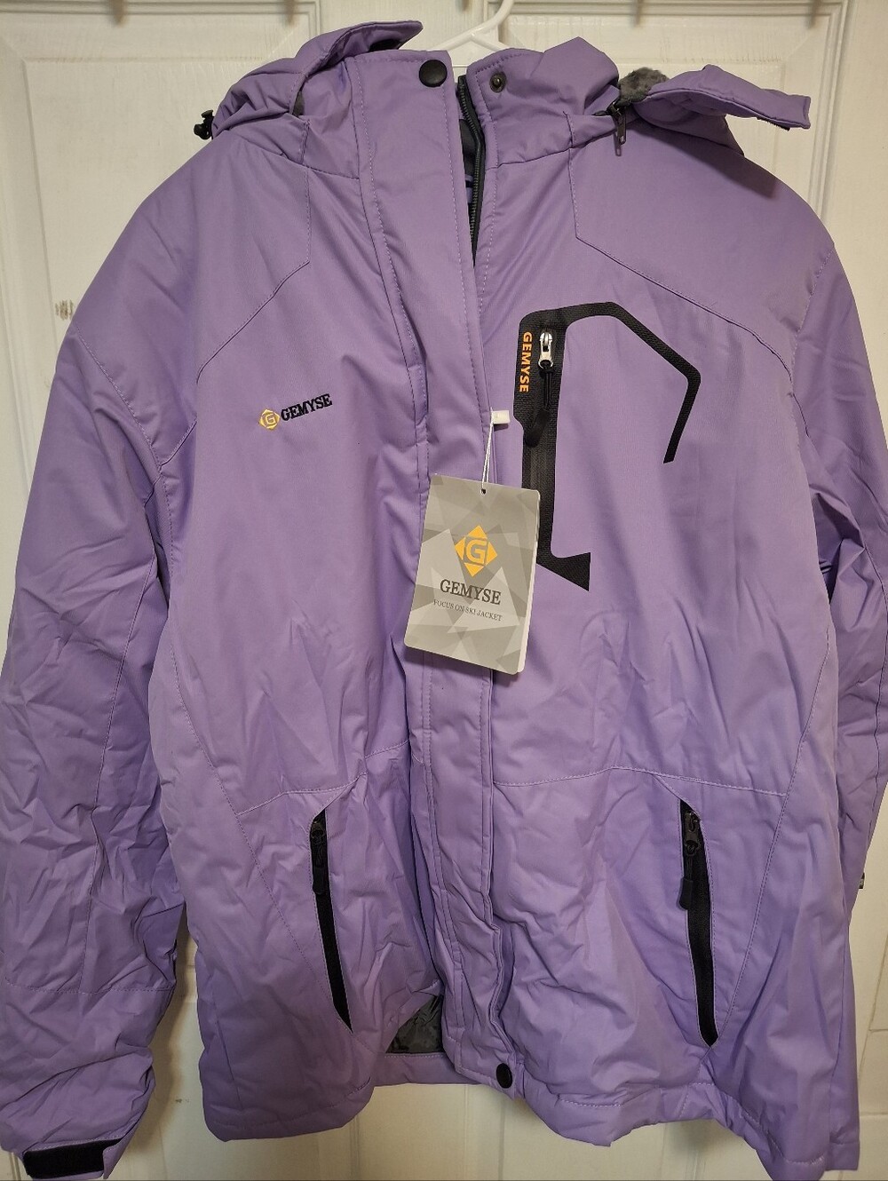Womens Lavender Winter Jacket with Hood